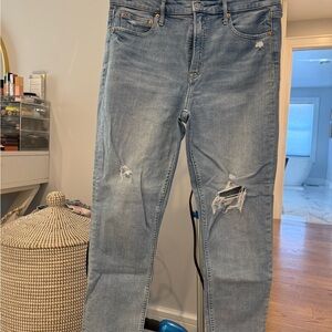 GAP Blue High Rise Distressed Jeans
